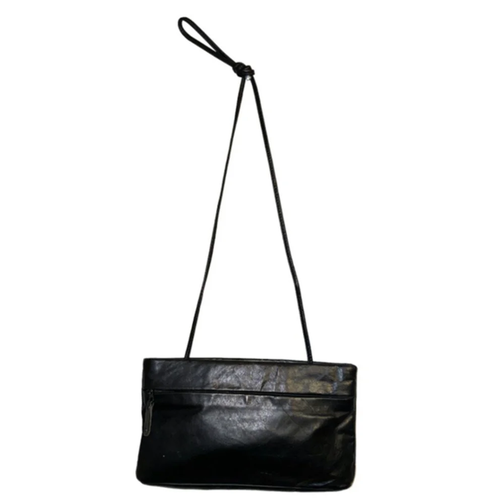 Vintage Bill Dorf Black Leather Shoulder Bag